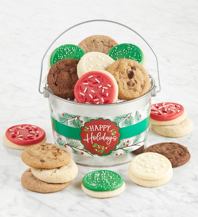 Happy Holidays Cookie Gift Pail
